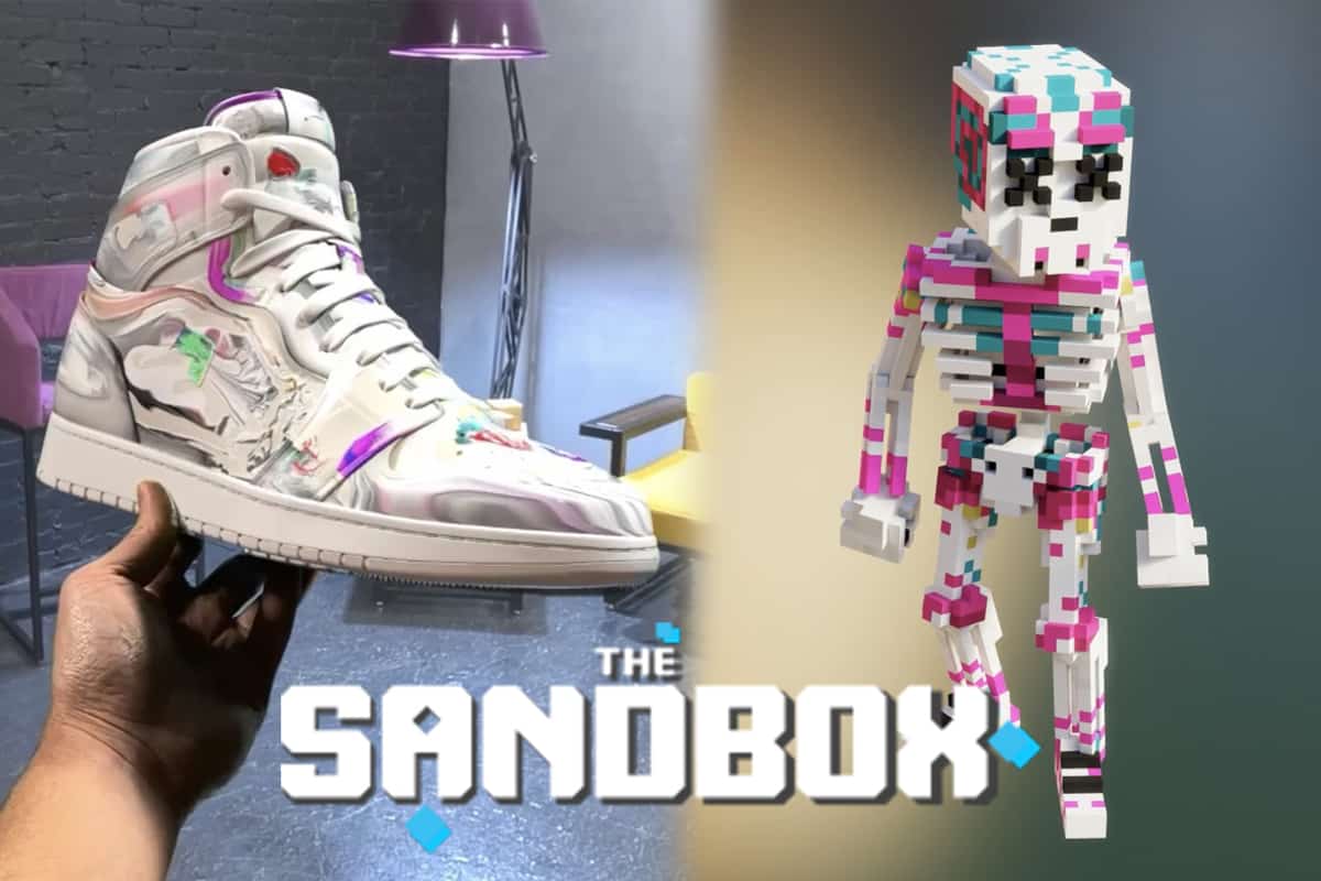 Des sneakers au design partagé par The Sandbox (SAND)