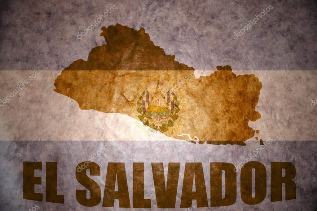 vintage el salvador map