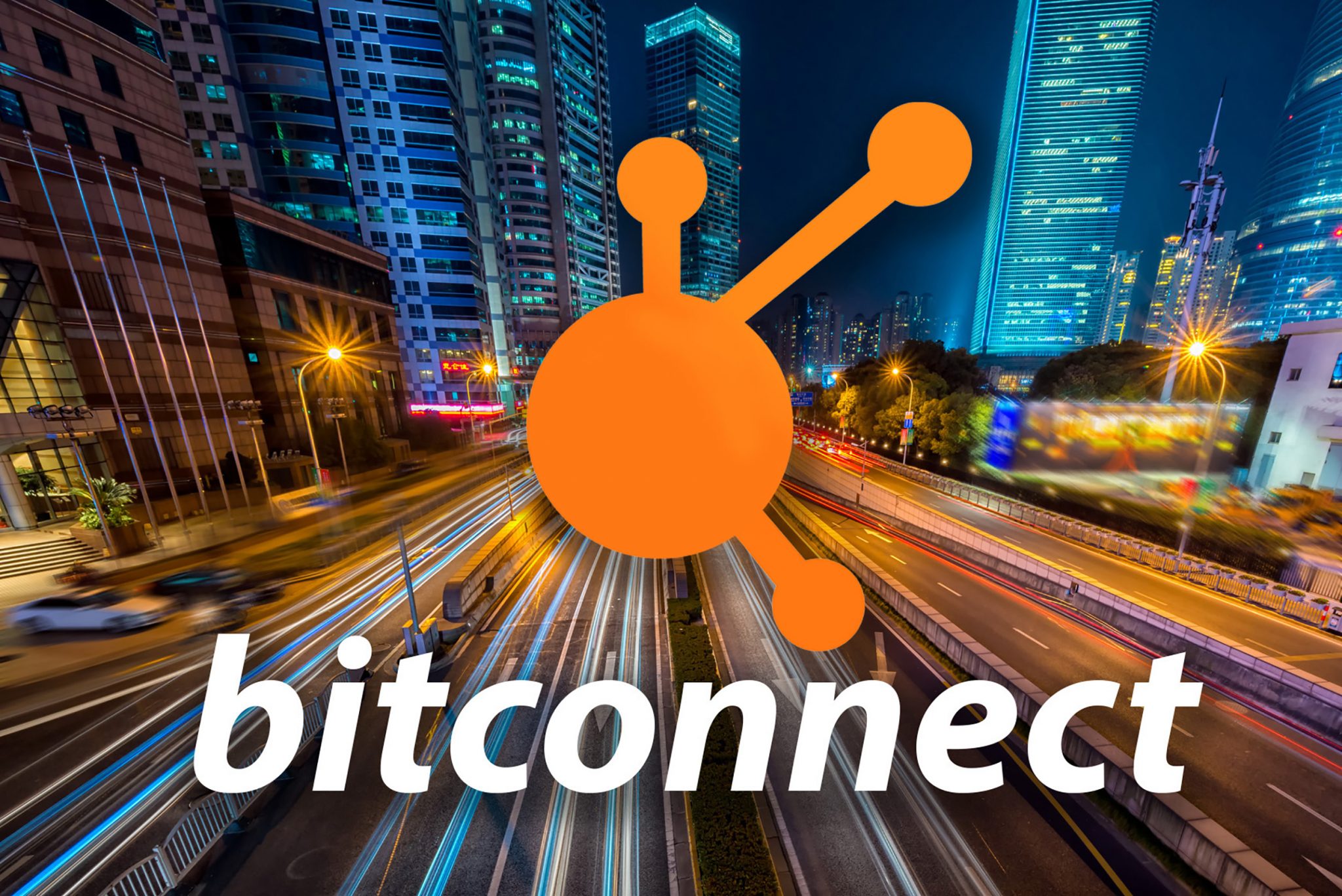 Concept of  Bitconnect,  a Cryptocurrency blockchain, Digital money