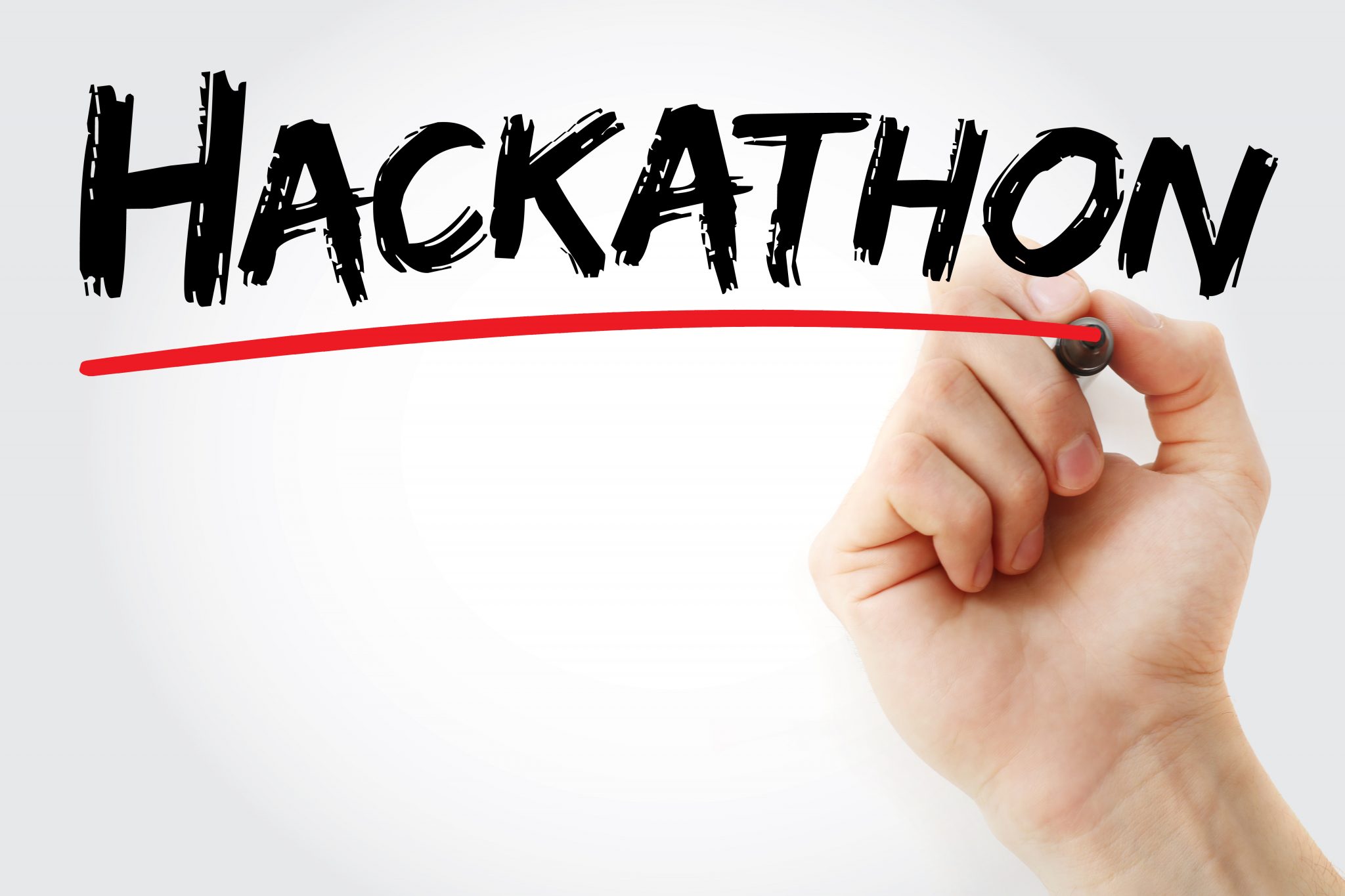 Hand writing Hackathon with marker