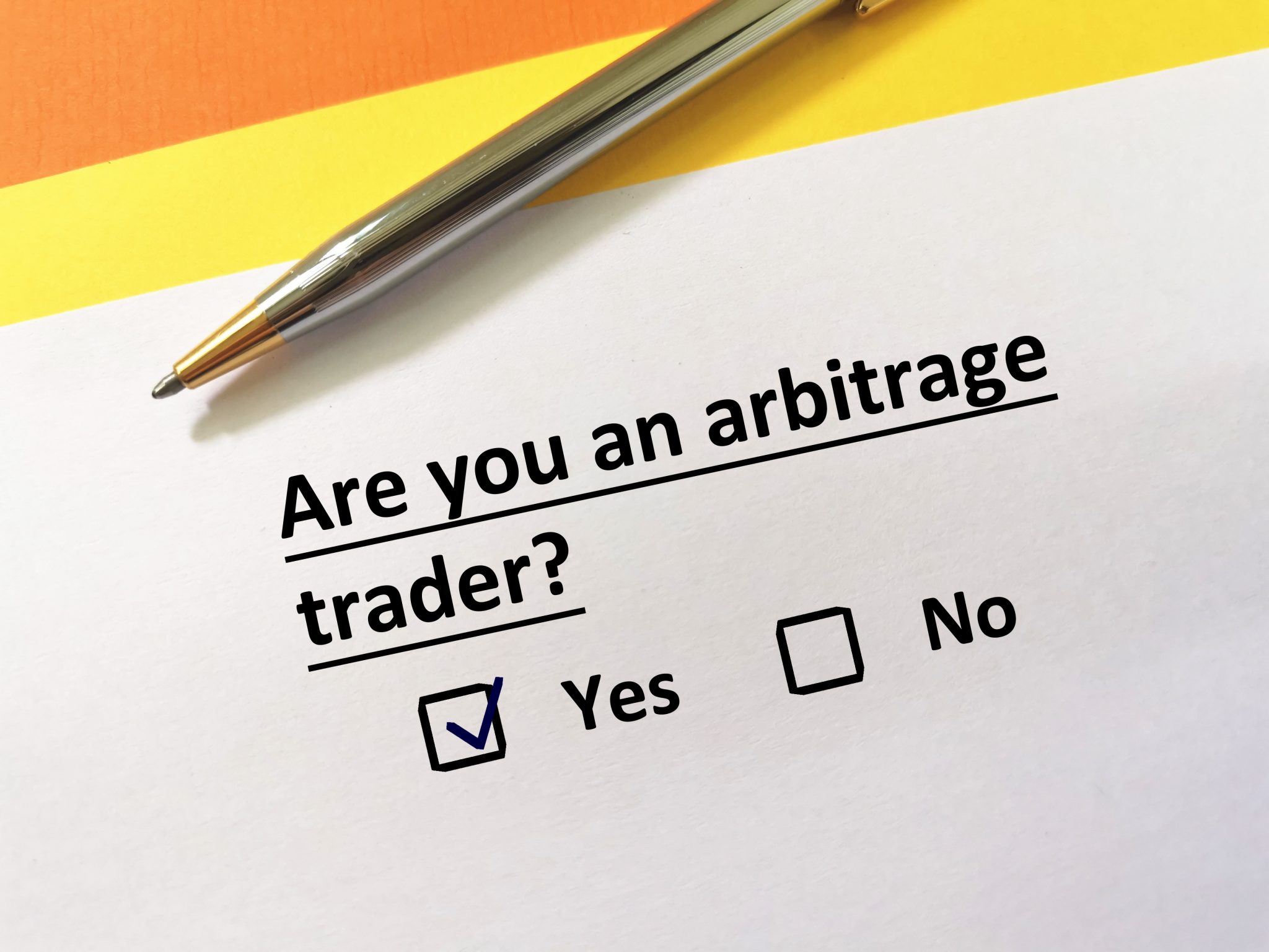 One person is answering question about trading. He is an arbitrage trader.