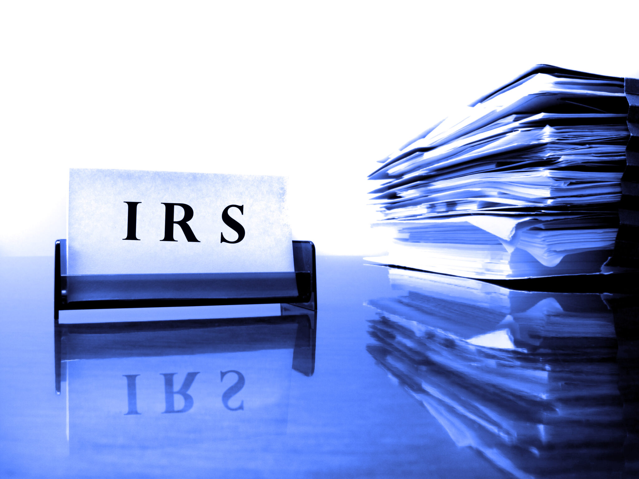 IRS Card with Tax Files