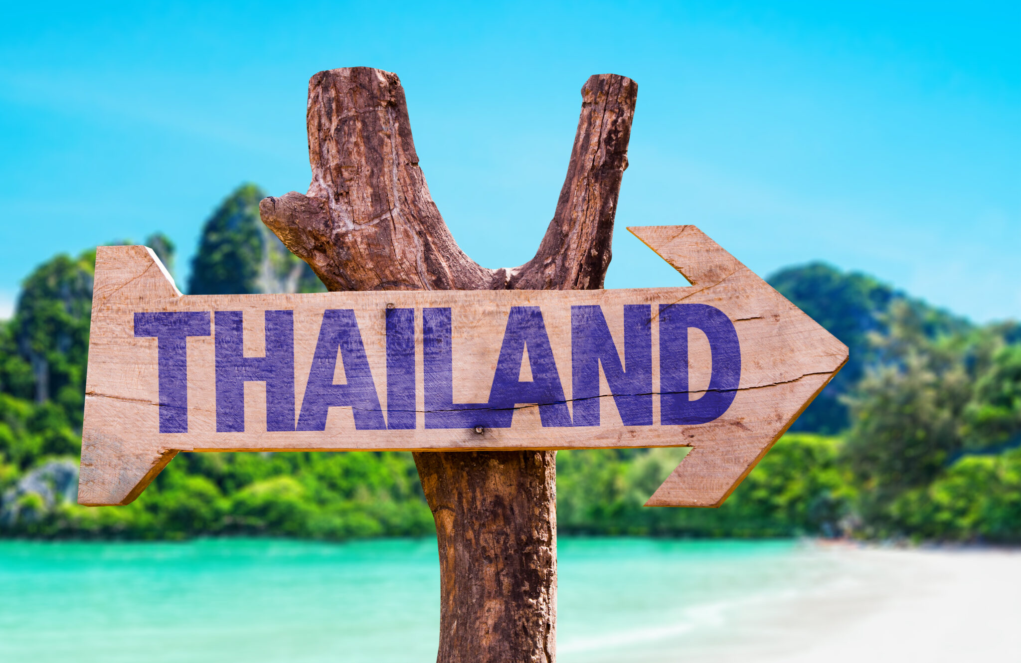 Thailand wooden sign