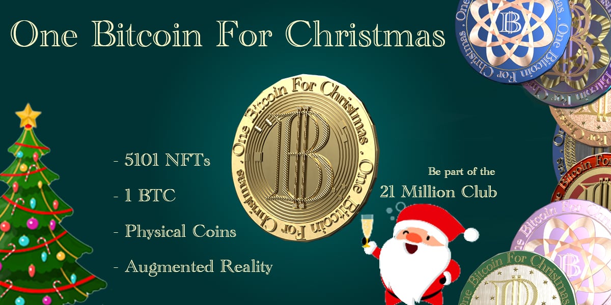 One Bitcoin For Christmas, la collection de NFT pour obtenir 1 bitcoin (BTC) sous le sapin !