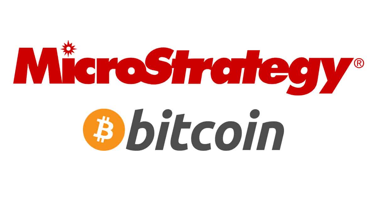 Logo MicroStrategy et logo Bitcoin