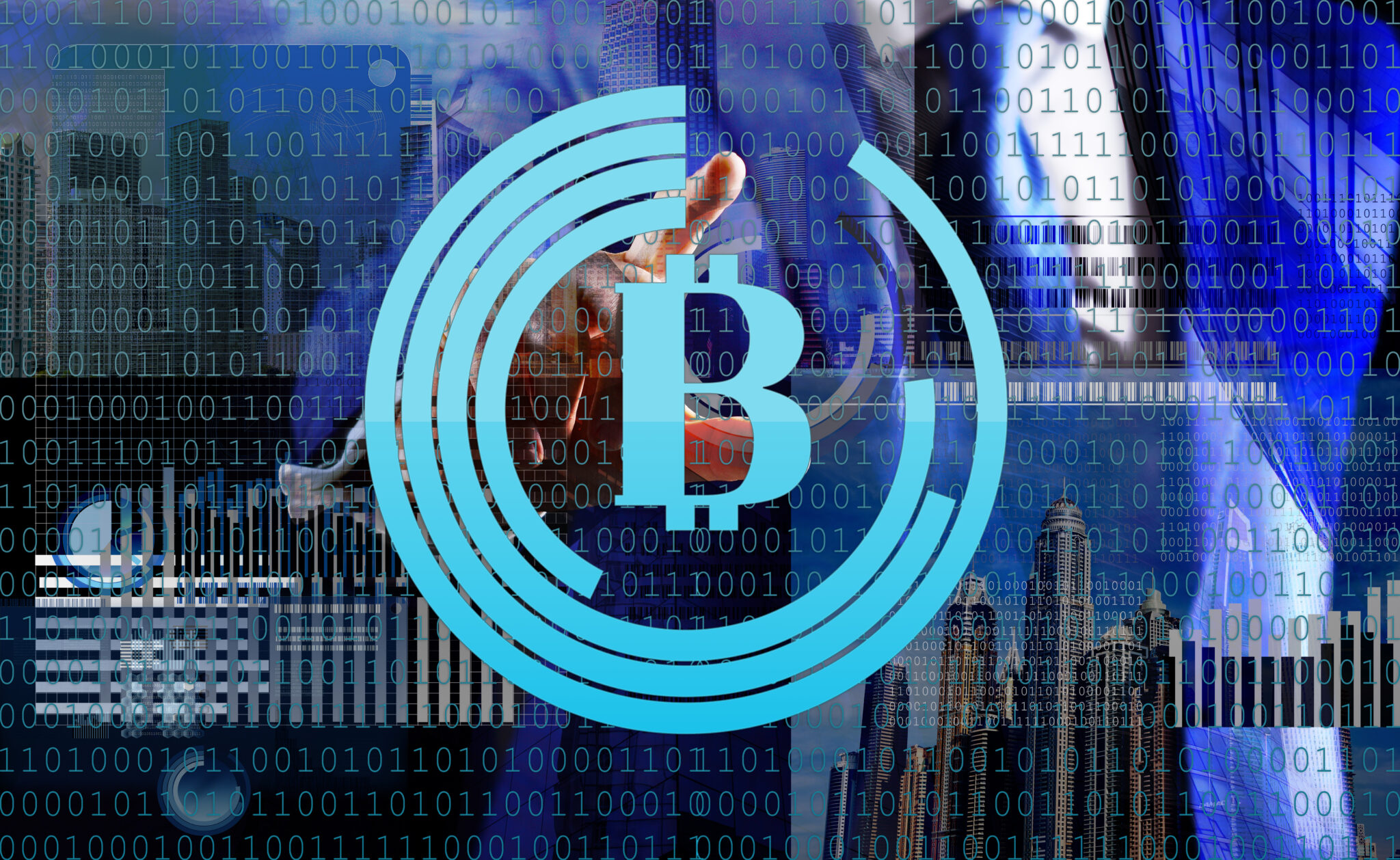 Mining crypto currency bitcoin. Solve block earn profit. Blockchain technology. Mining bitcoin. Future digital money bitcoin. Man interact virtual display business graphics. Create bitcoin wallet