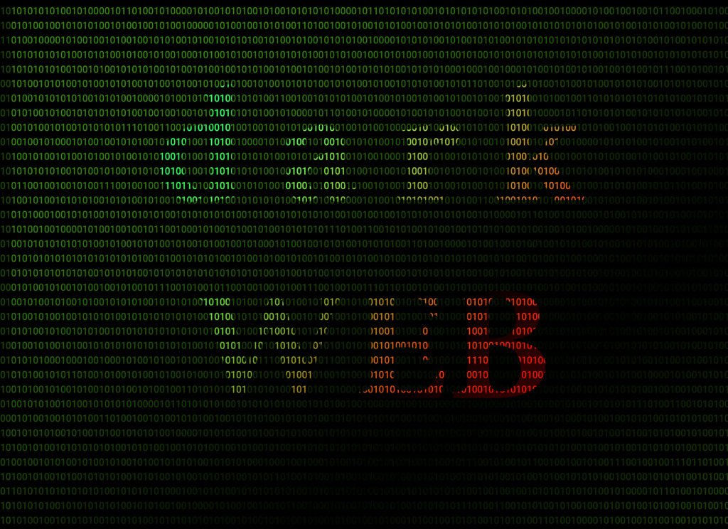 word darkweb on binary background