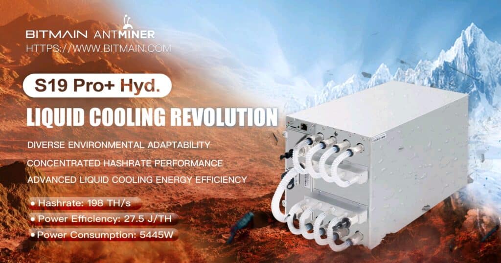 liquid cooling revolution BITCOIN antminer S19 Pro+hyd