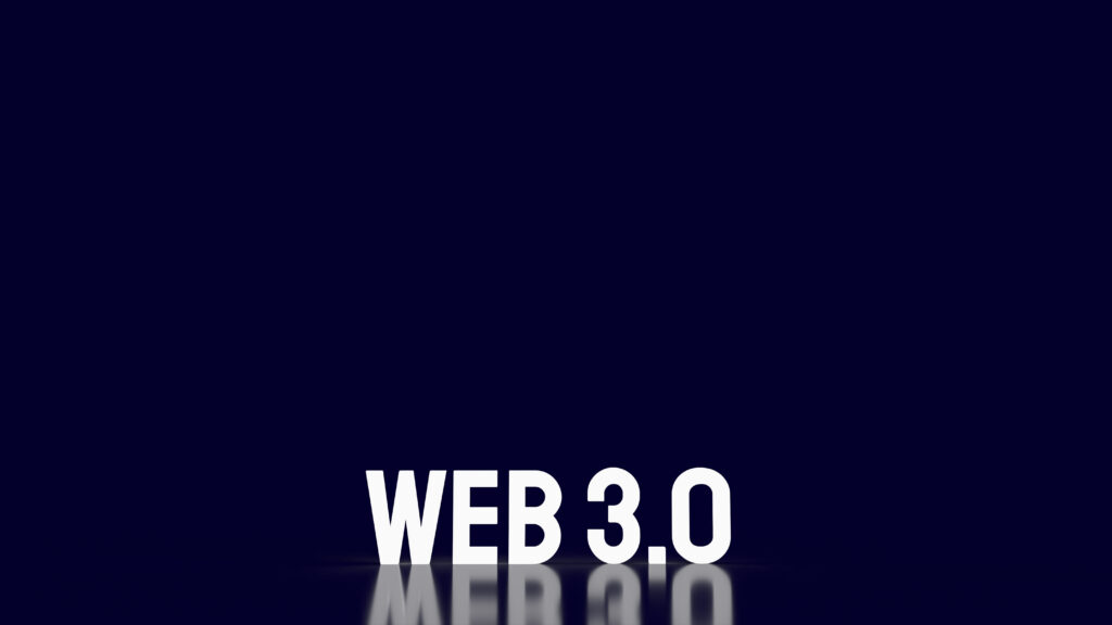 Web 3.0  text for technology concept 3d rendering