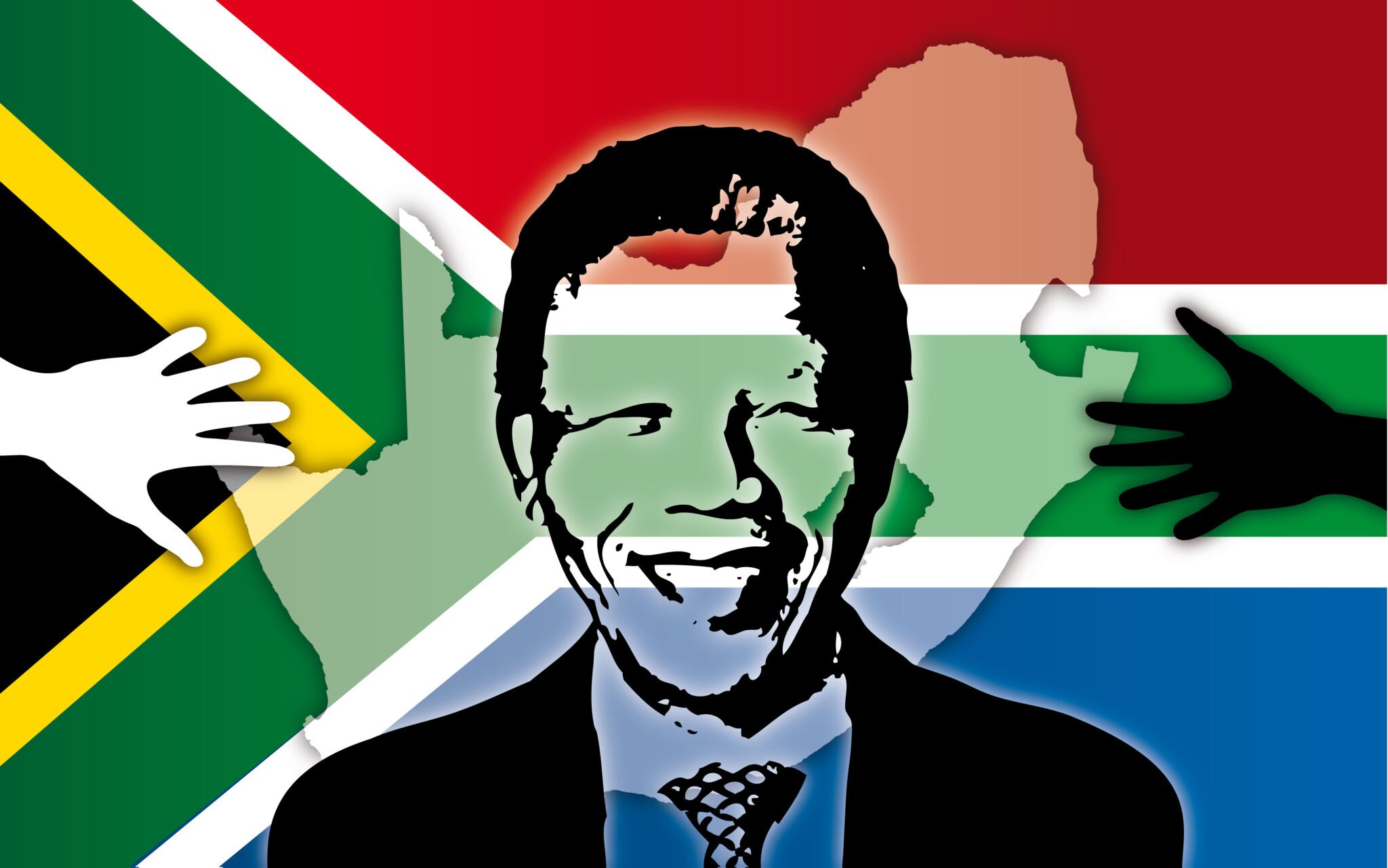 Mandela south africa symbol and flag