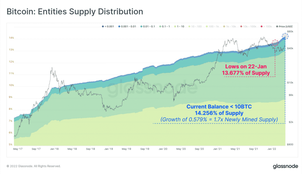 Bitcoin : Entities Supply Distribution