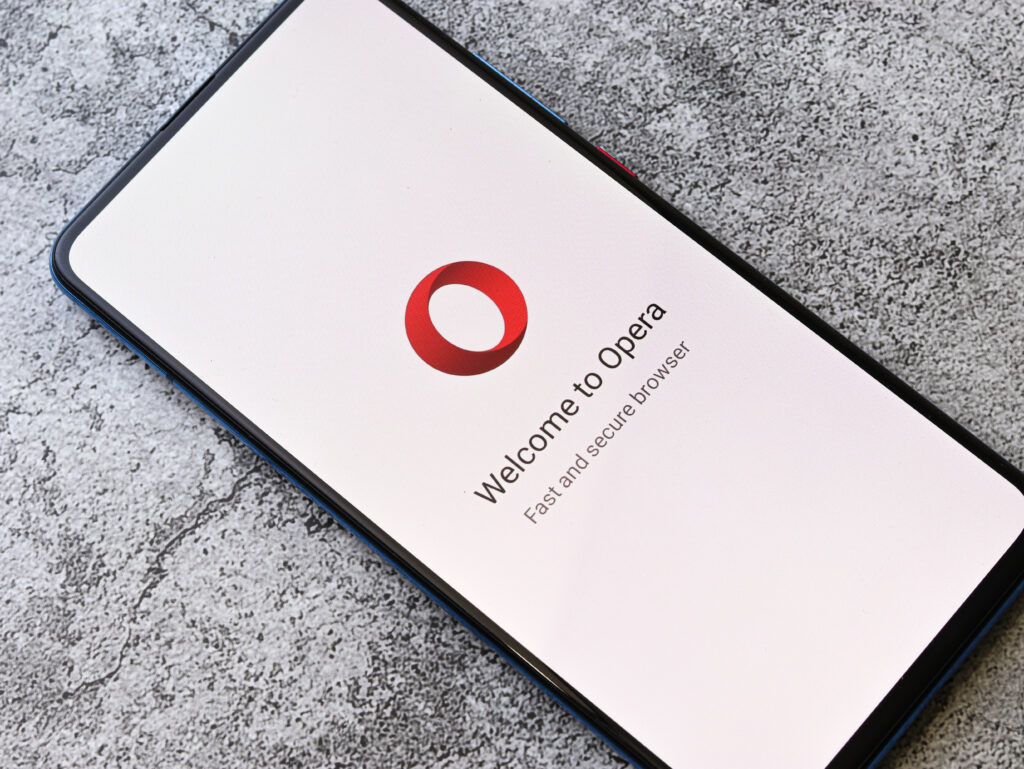Assam, india - July 9, 2020 : Opera browser with free vpn.
