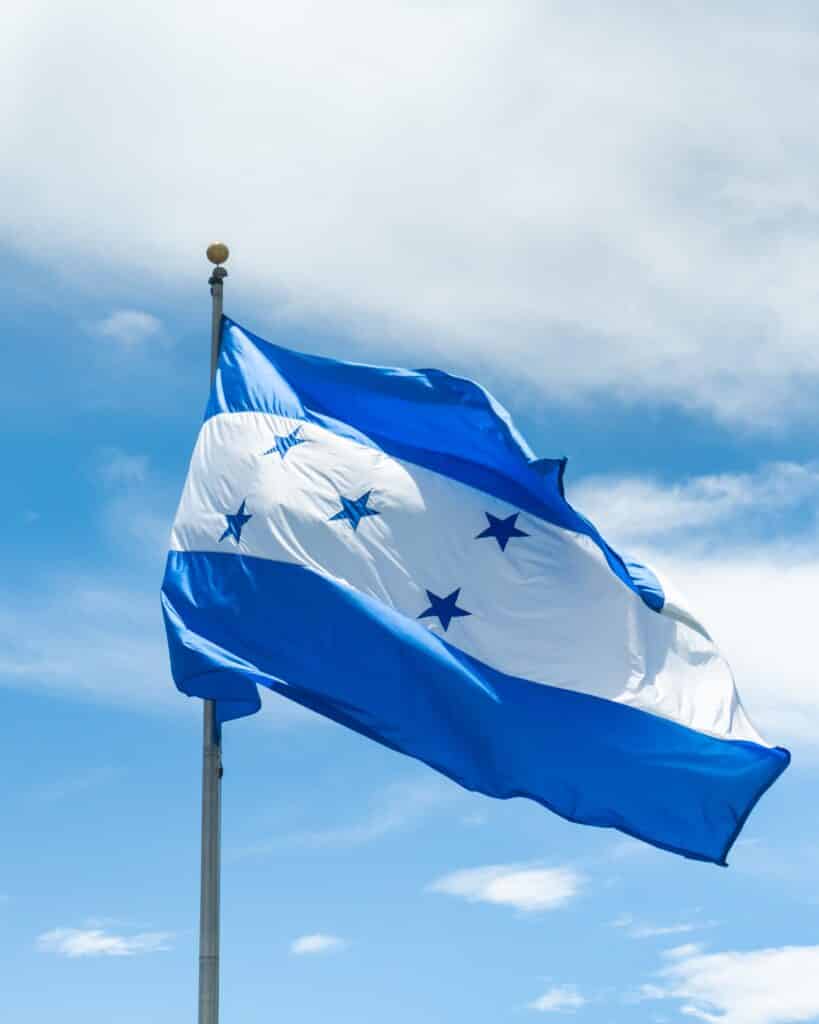 Bandera hondureña Honduras Bitcoin