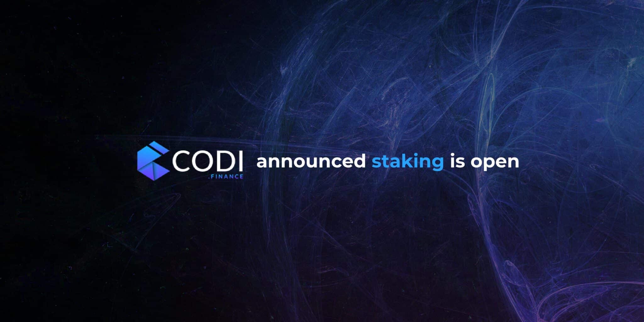 CODI Finance lance le staking de CODI !