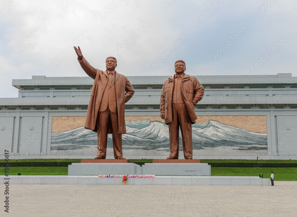 Grand Monument  on Mansu Hill in Pyongyang.