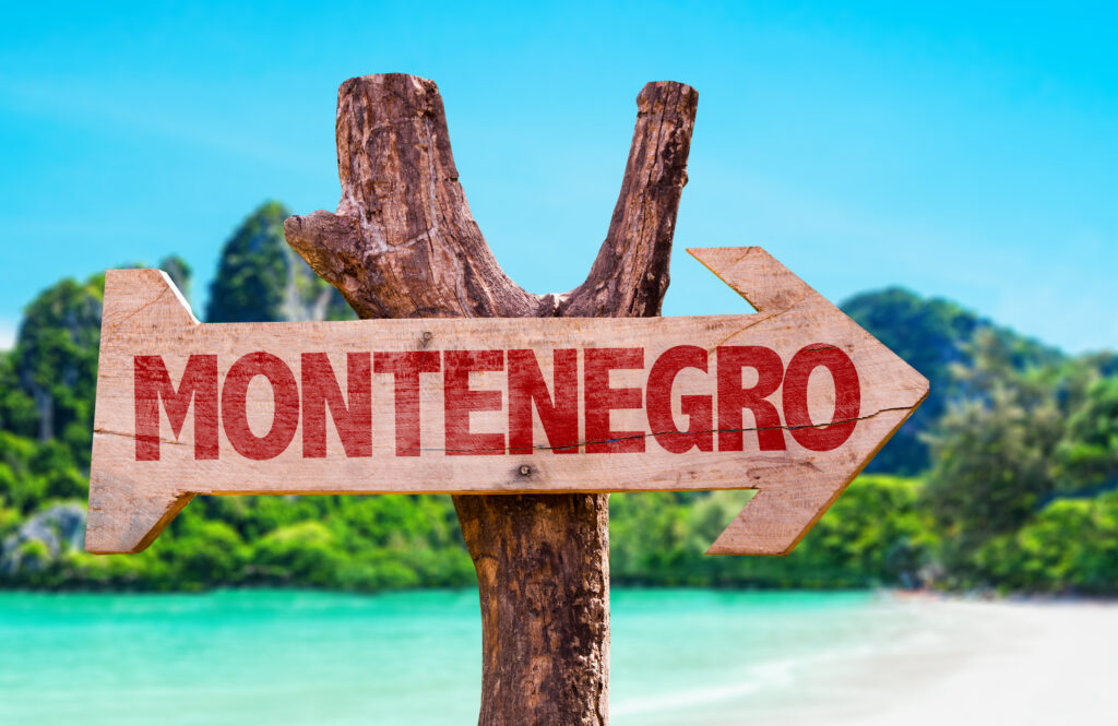 Montenegro wooden sign