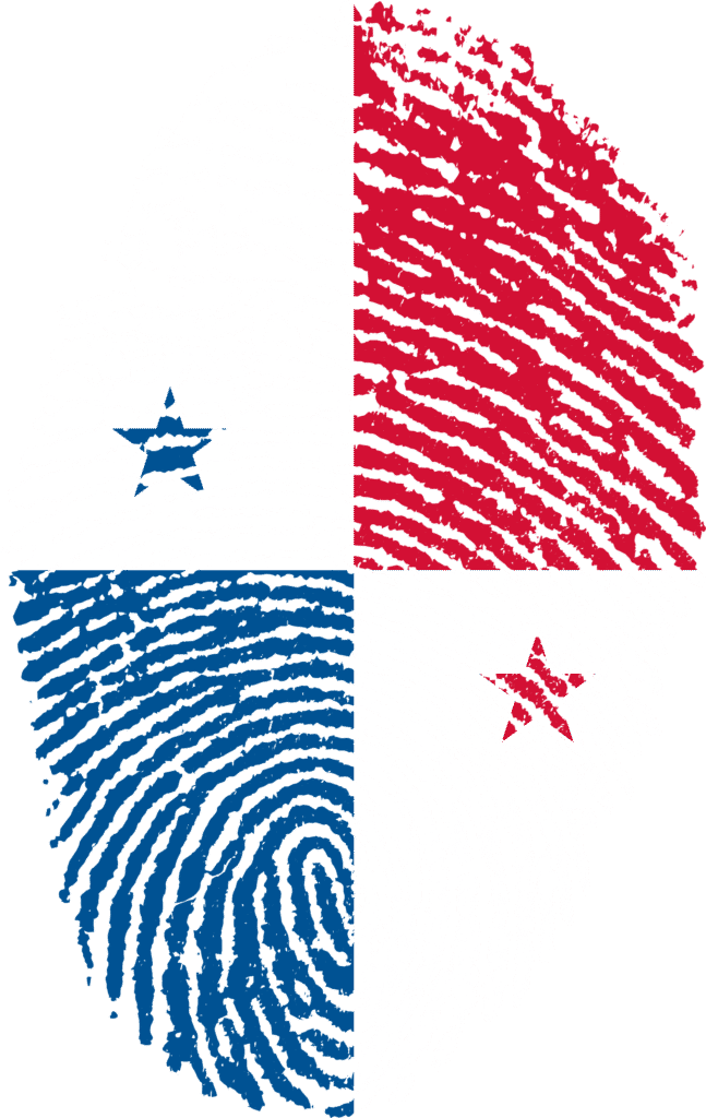 panama, flag, fingerprint