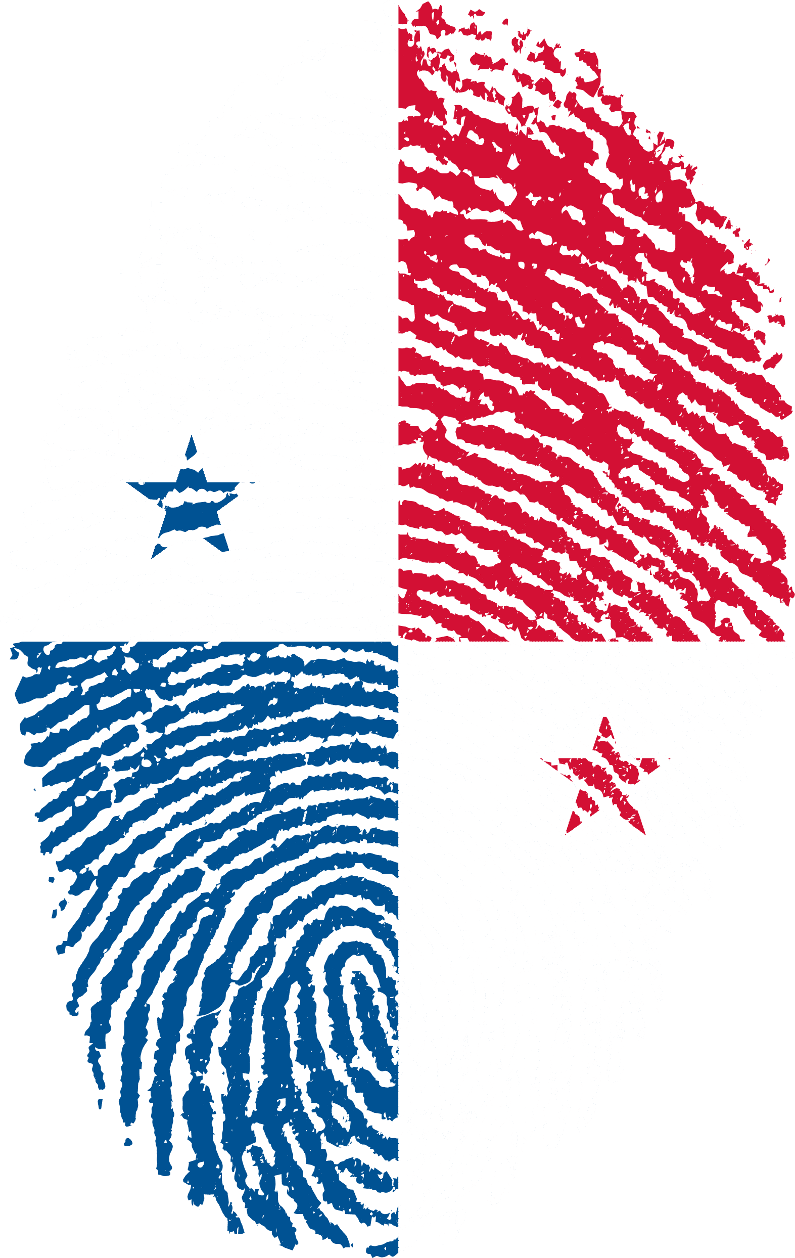 panama, flag, fingerprint
