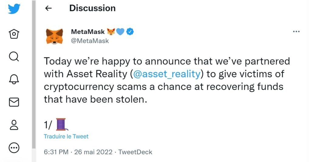 METAMASK ASSET REALITY