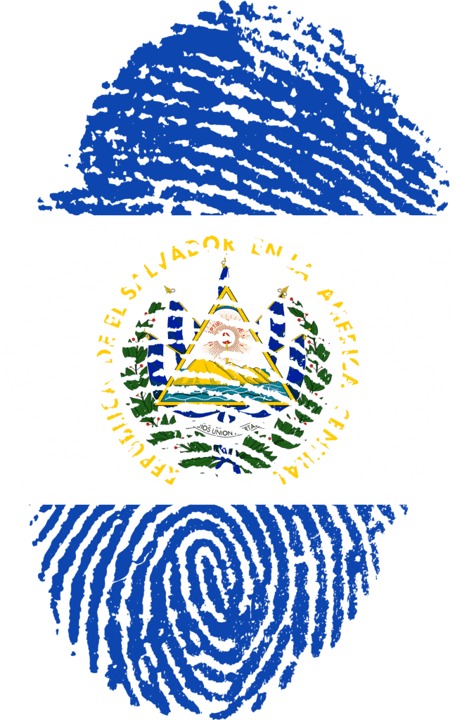 el salvador, flag, fingerprint