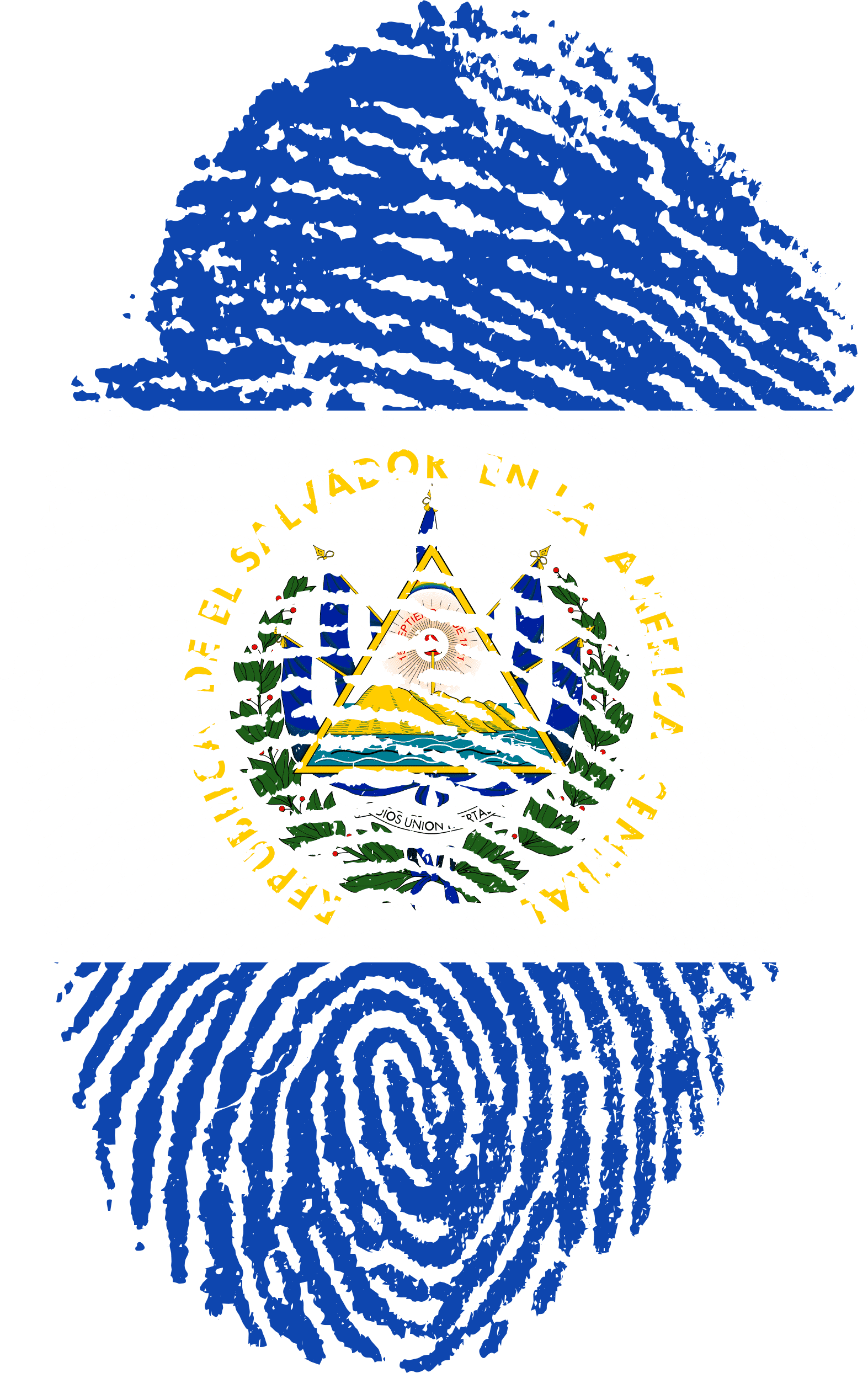 el salvador, flag, fingerprint