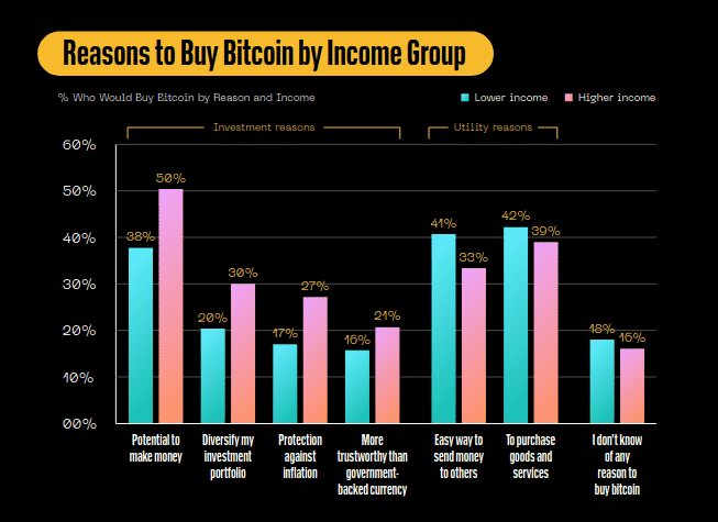 reasons to buy by income group