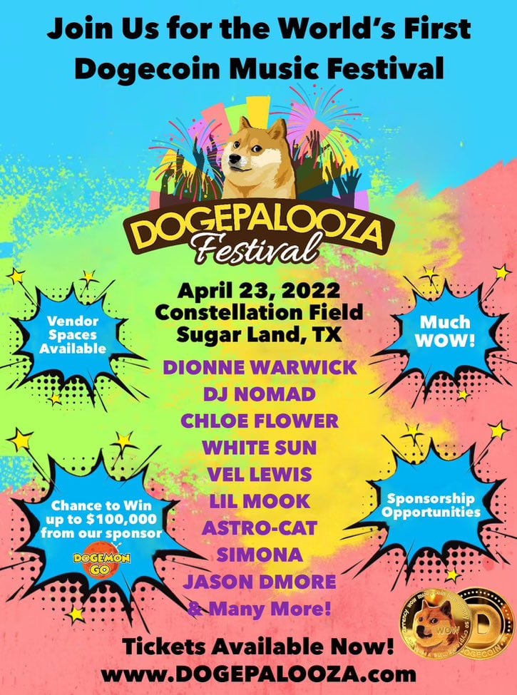 Dogepalooza festival texas DOGECOIN