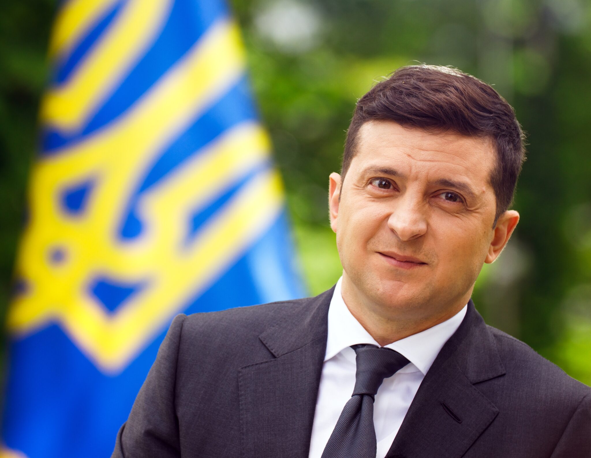 KIEV, UKRAINE - MAY 20, 2020: Press conference of President of Ukraine Volodymyr Zelensky