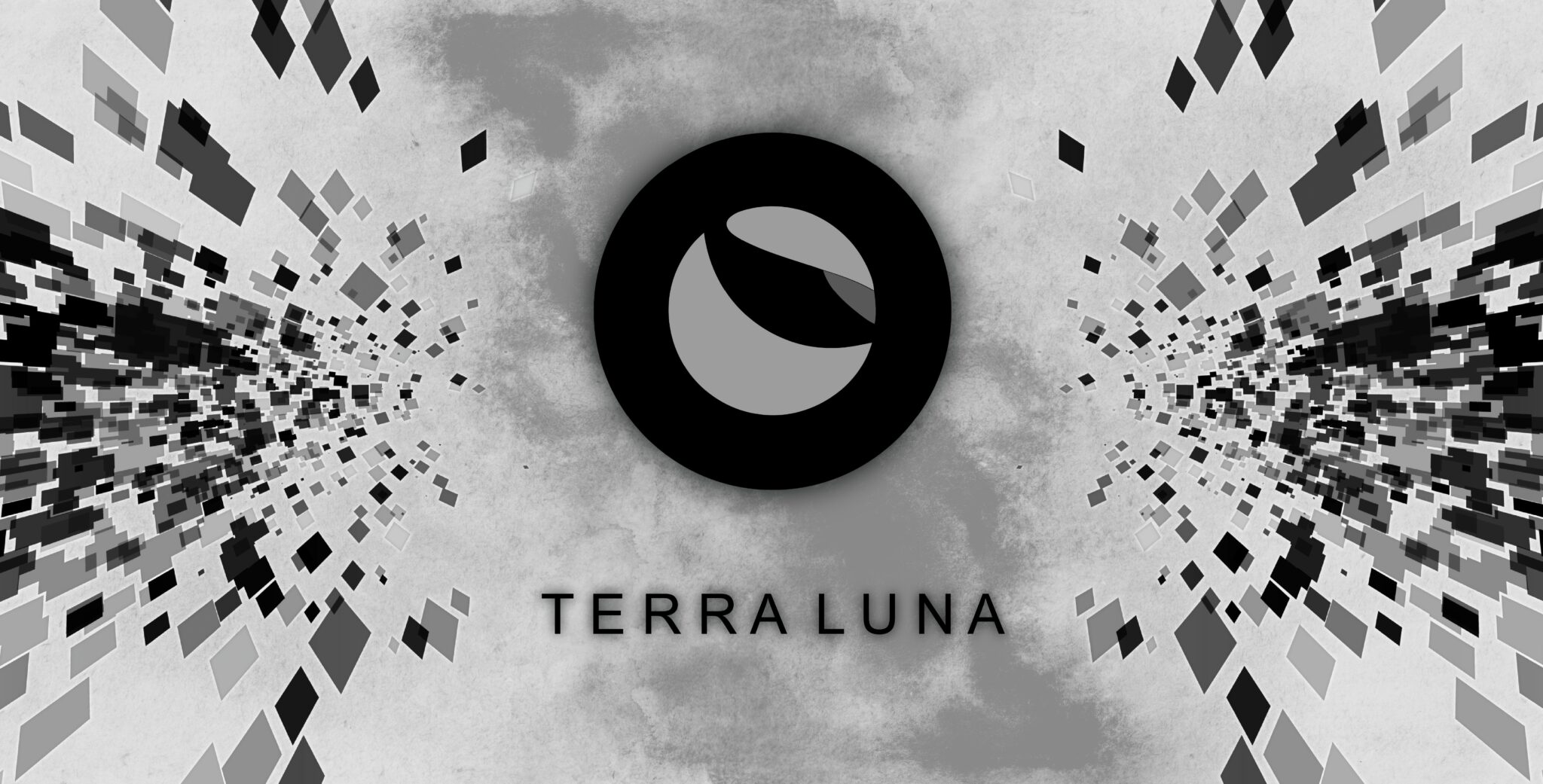 Terra Luna crypto currency. Luna on abstract background.