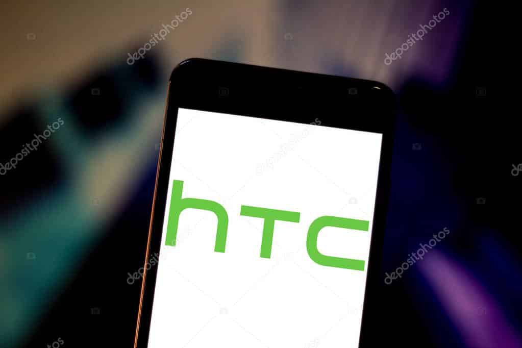 June 11, 2019, Brazil. In this photo illustration the HTC Corporation logo is displayed on a smartphone