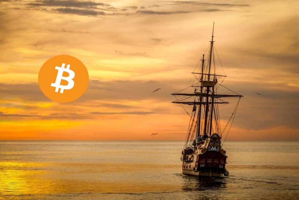 Crypto: un bateau navigue en direction de bitcoin
