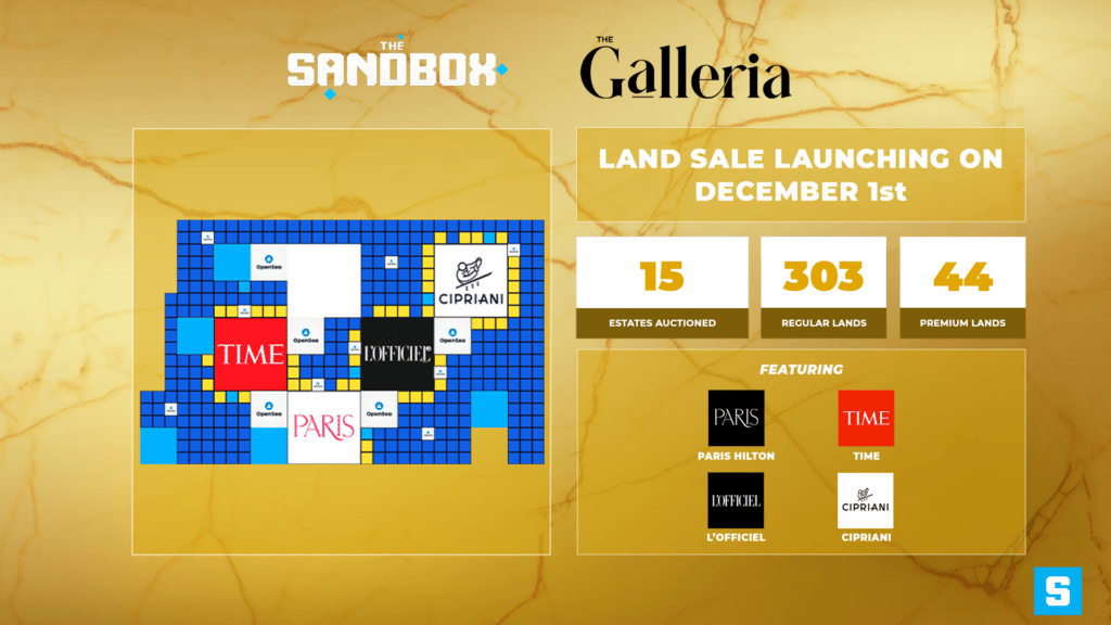 Vente de LANDs The Galleria