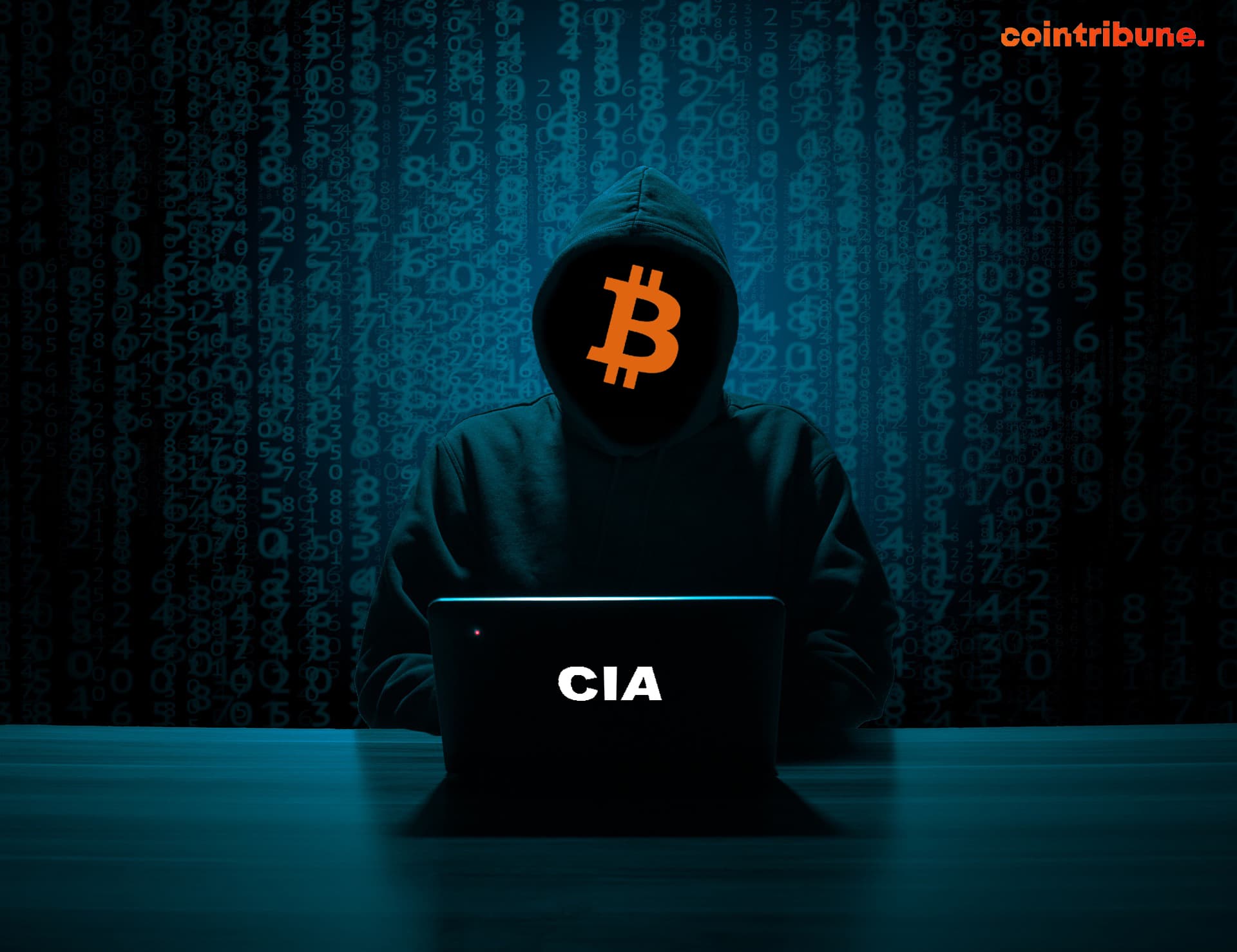 Une représentationd d'un agent de la CIA créant Bitcoin