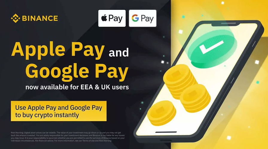 Achat de cryptos à volonté : Binance intègre Google Pay et Apple Pay