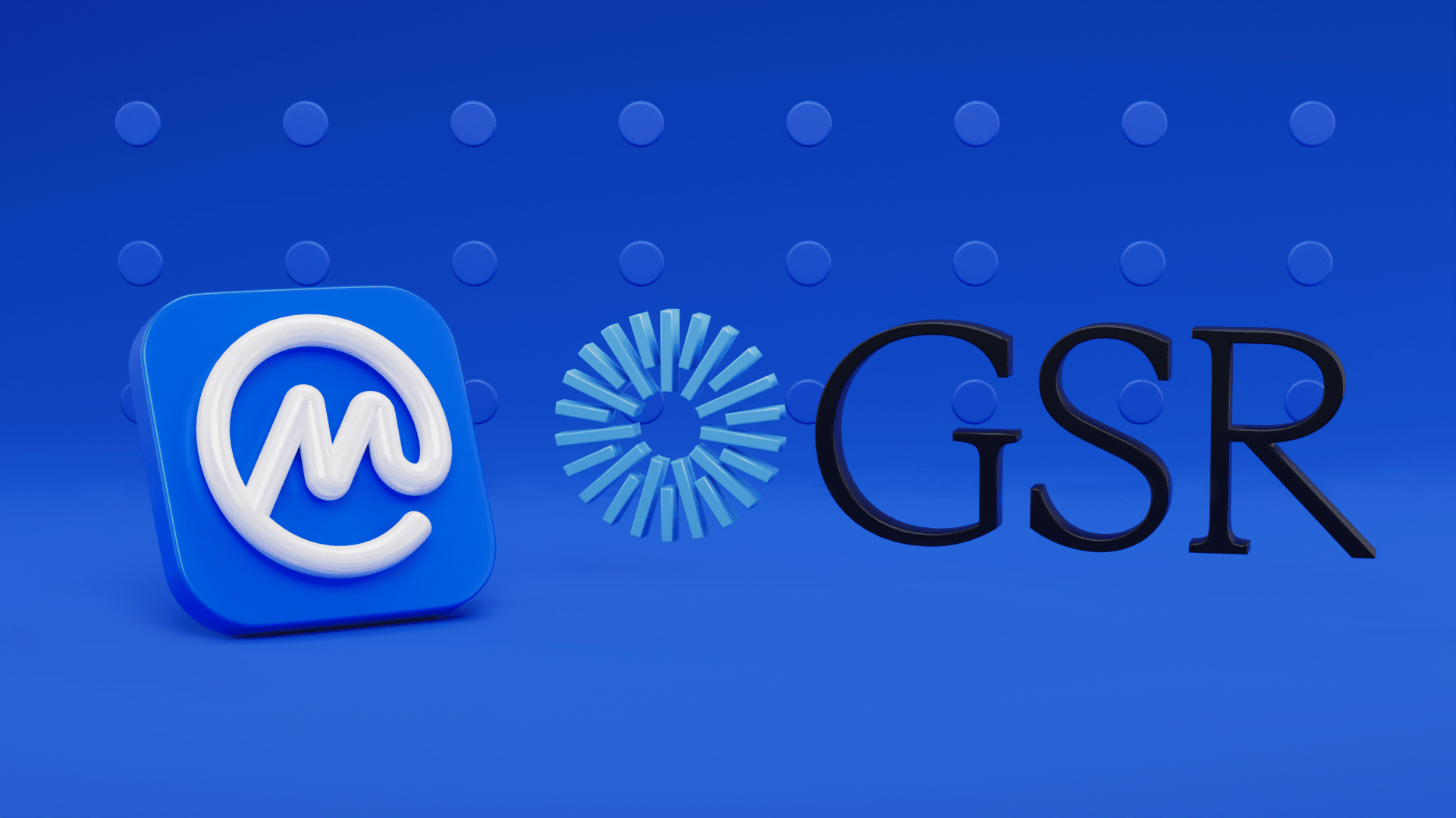 Logo CoinMarketCap et GSR sur le market making