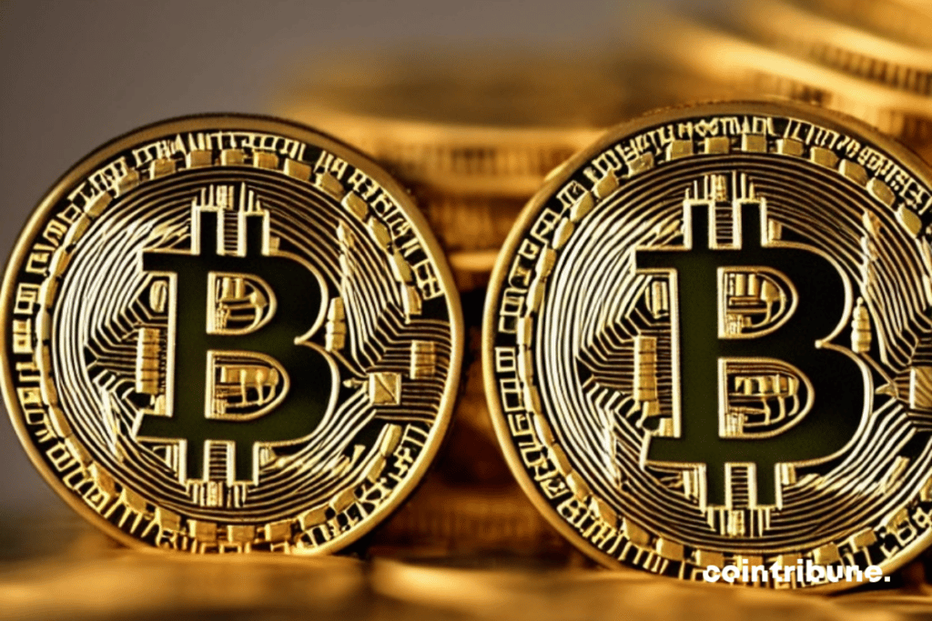 deux-pieces-de-monnaie-bitcoin-btc-l'histoire-du-bitcoin