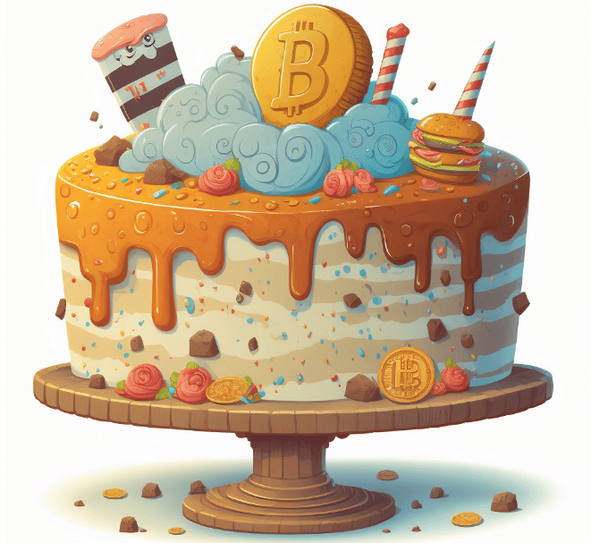 Gâteau d'anniversaire Bitcoin