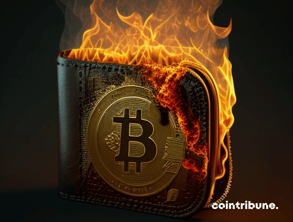 Un wallet Bitcoin en feu