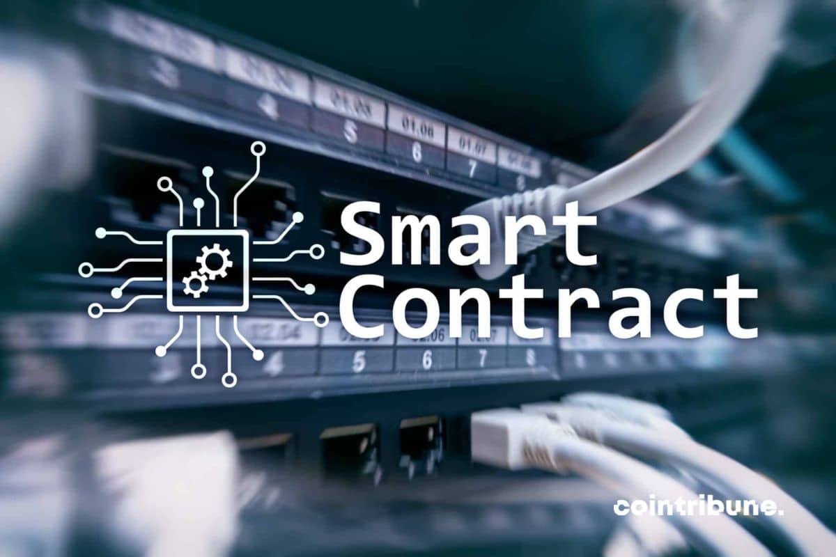 Une image sur laquelle on peut lire smart contract