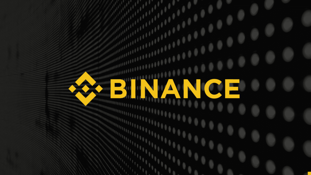 Logo Binance sur fond noir