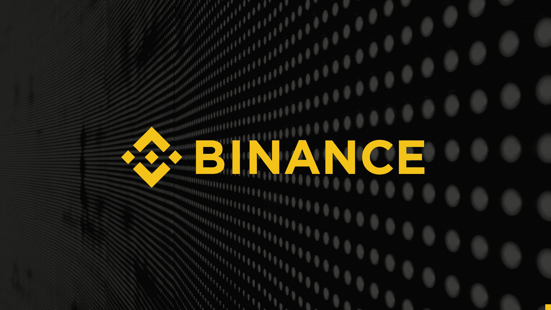 Logo Binance sur fond noir