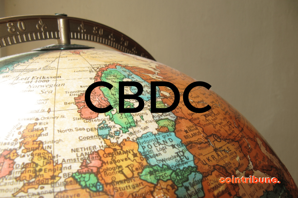 CBDC sur un globe terrestre