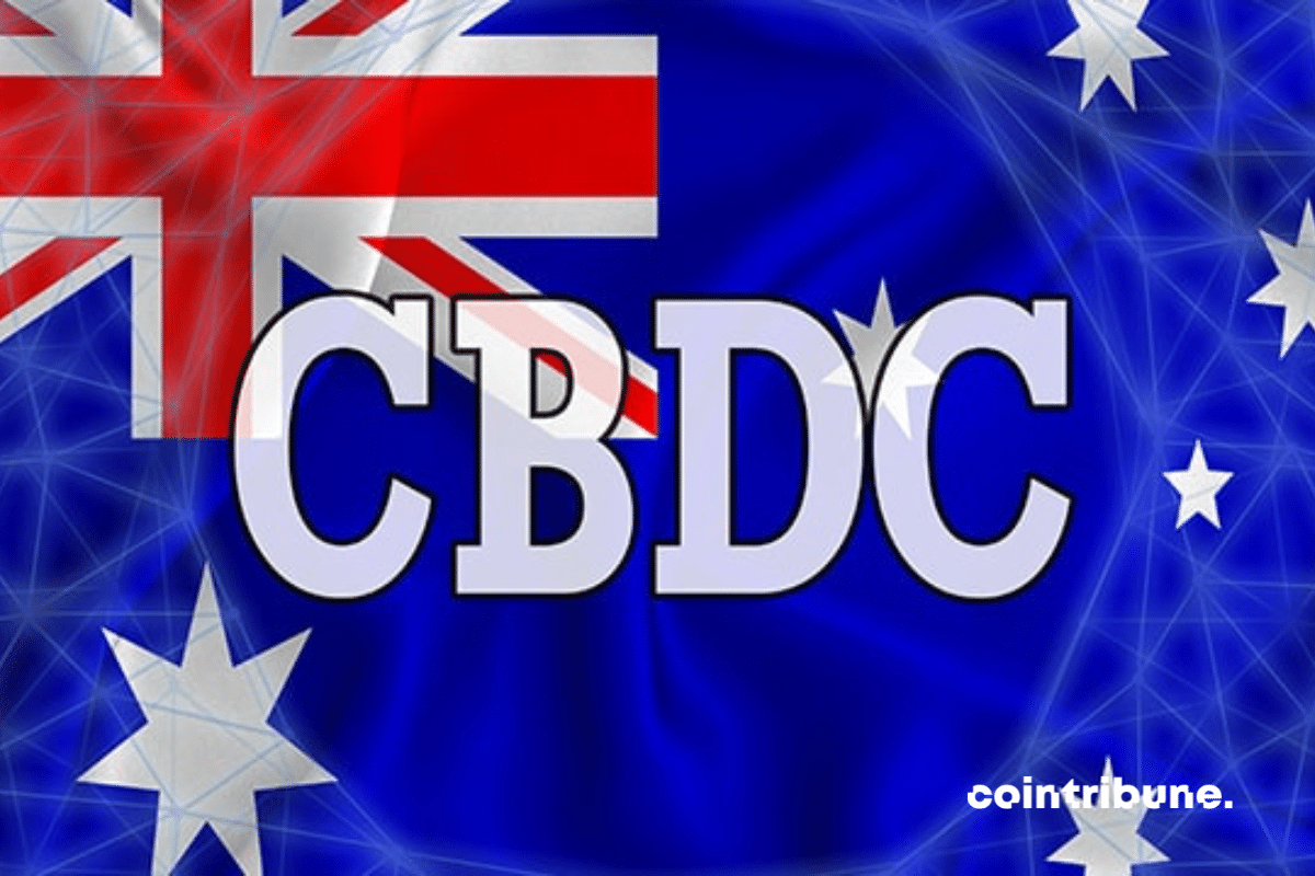 Drapeau australien avec les initiales CBDC