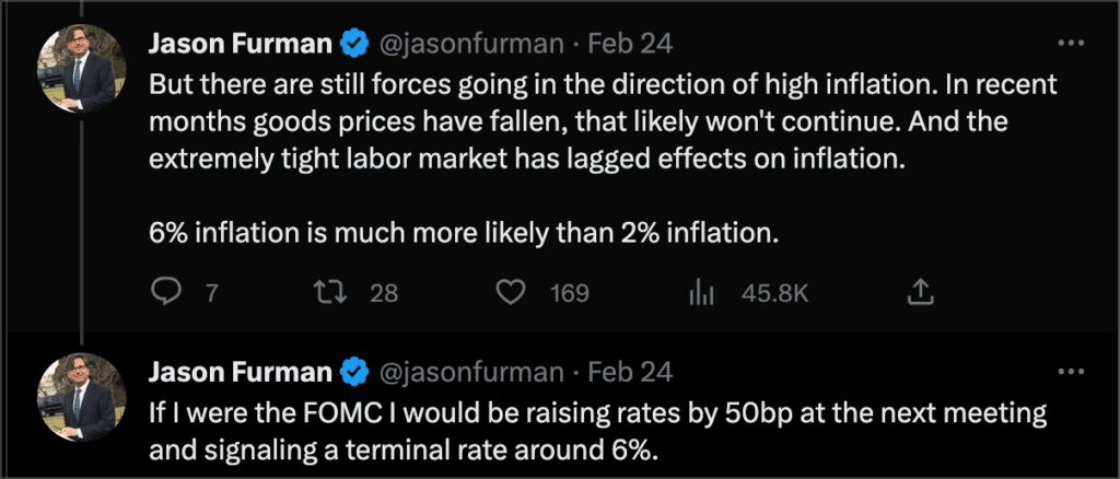 Jason Furman, Twitter