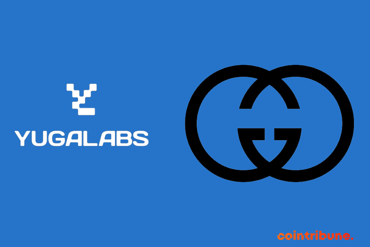 Les logos de Yuga labs et de Gucci