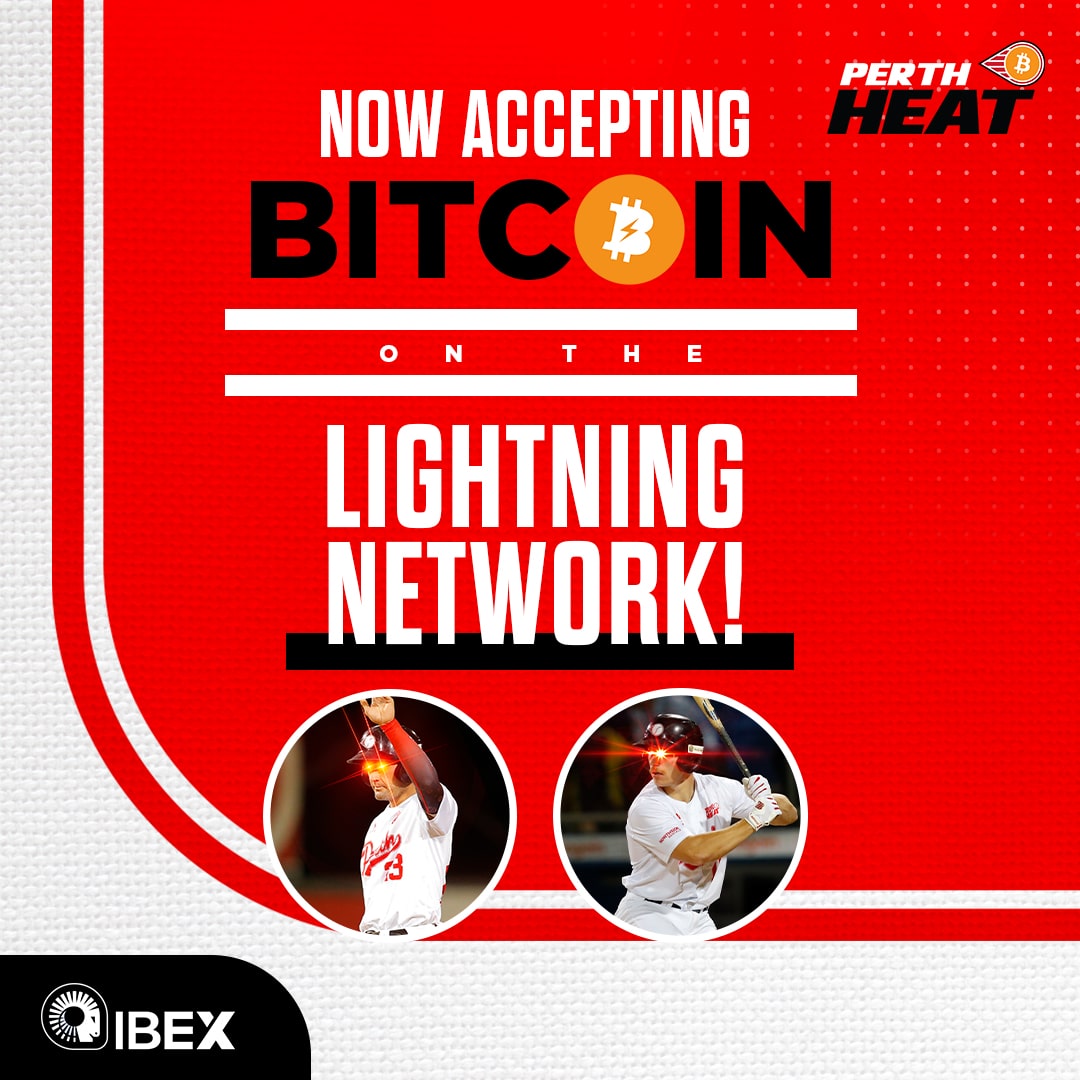 Perth Heat baseball bitcoin lightning