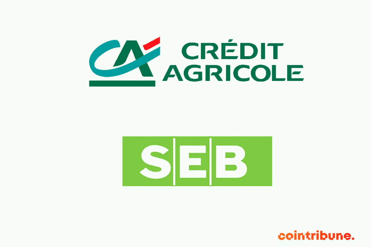 Les logos des banques Crédit Agricole et SEB