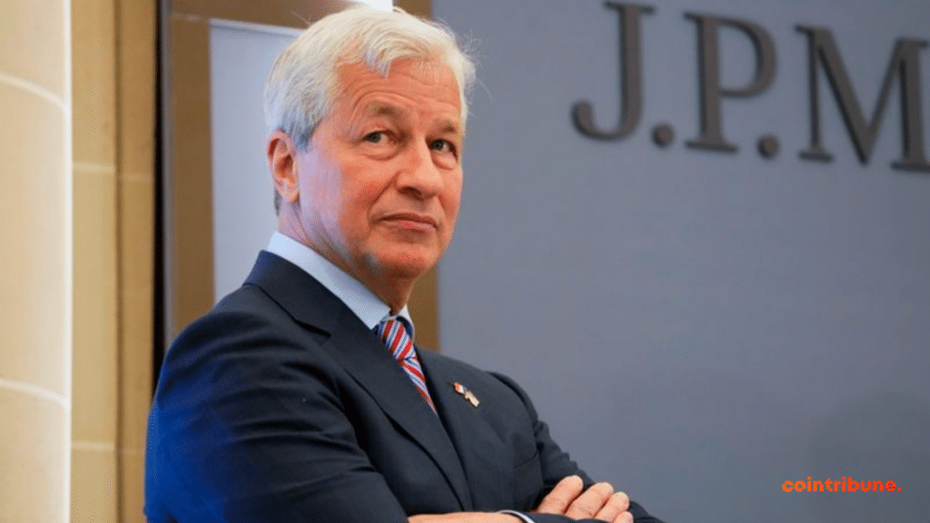 Portrait de Jamie Dimon PDG de JP Morgan.