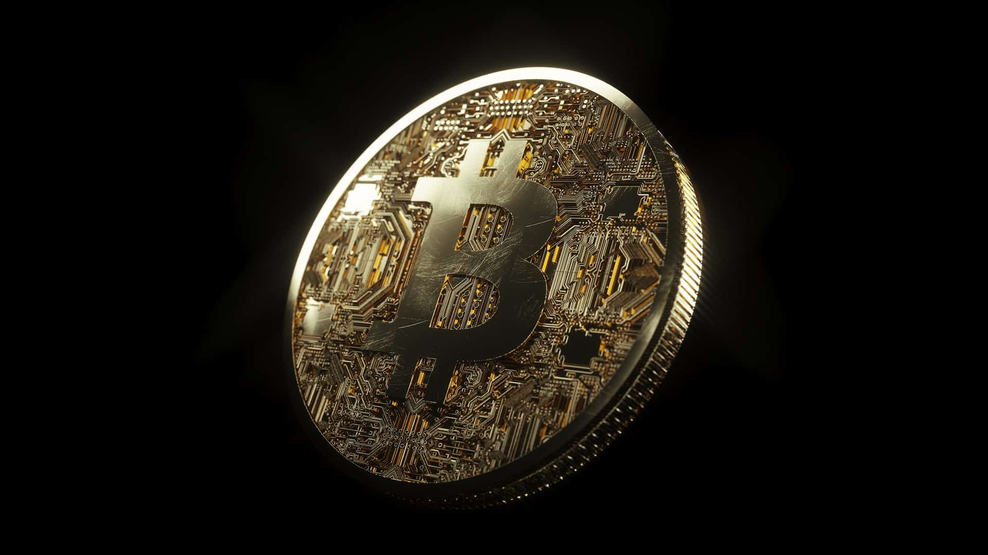 Une pièce représentant le bitcoin