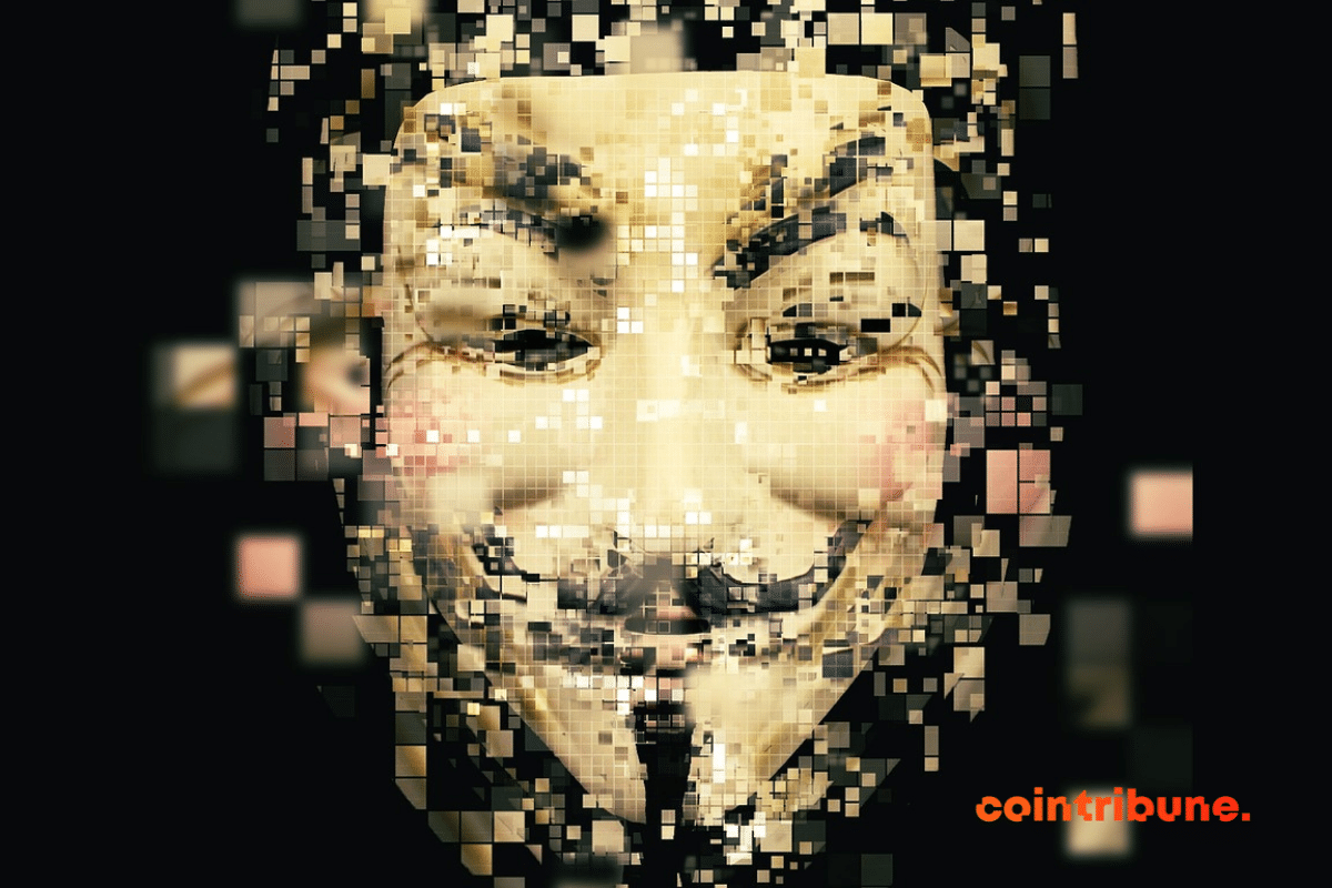 máscara de guy fawkes que ilustra los orígenes del movimiento cypherpunk